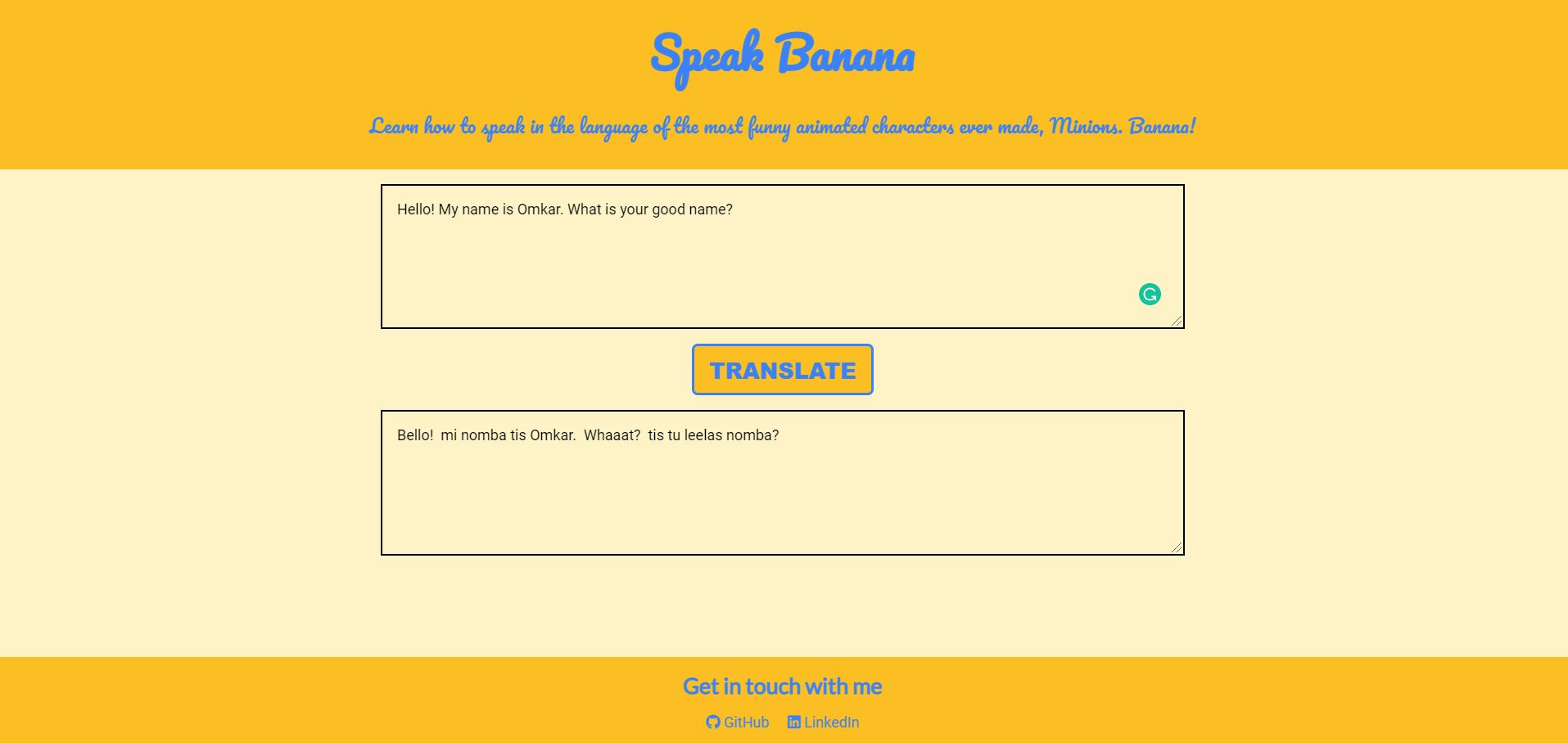 Banana Speak