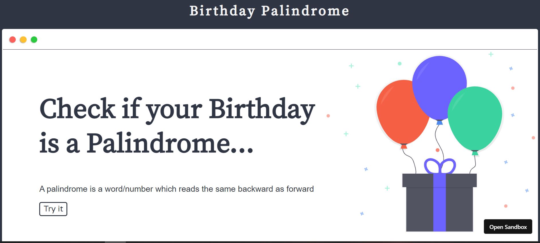 Birthday Palindrome