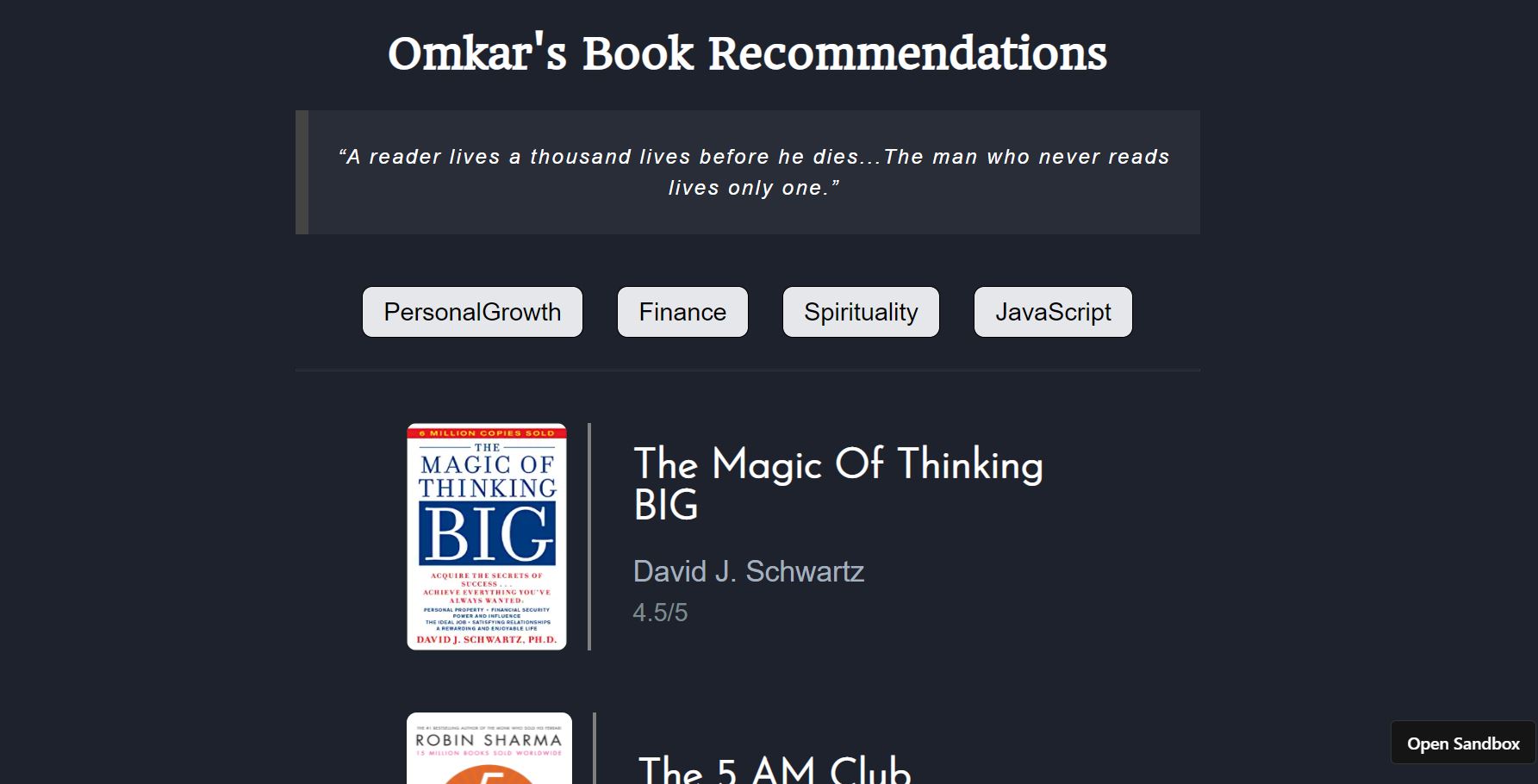 Book Recommendation App
